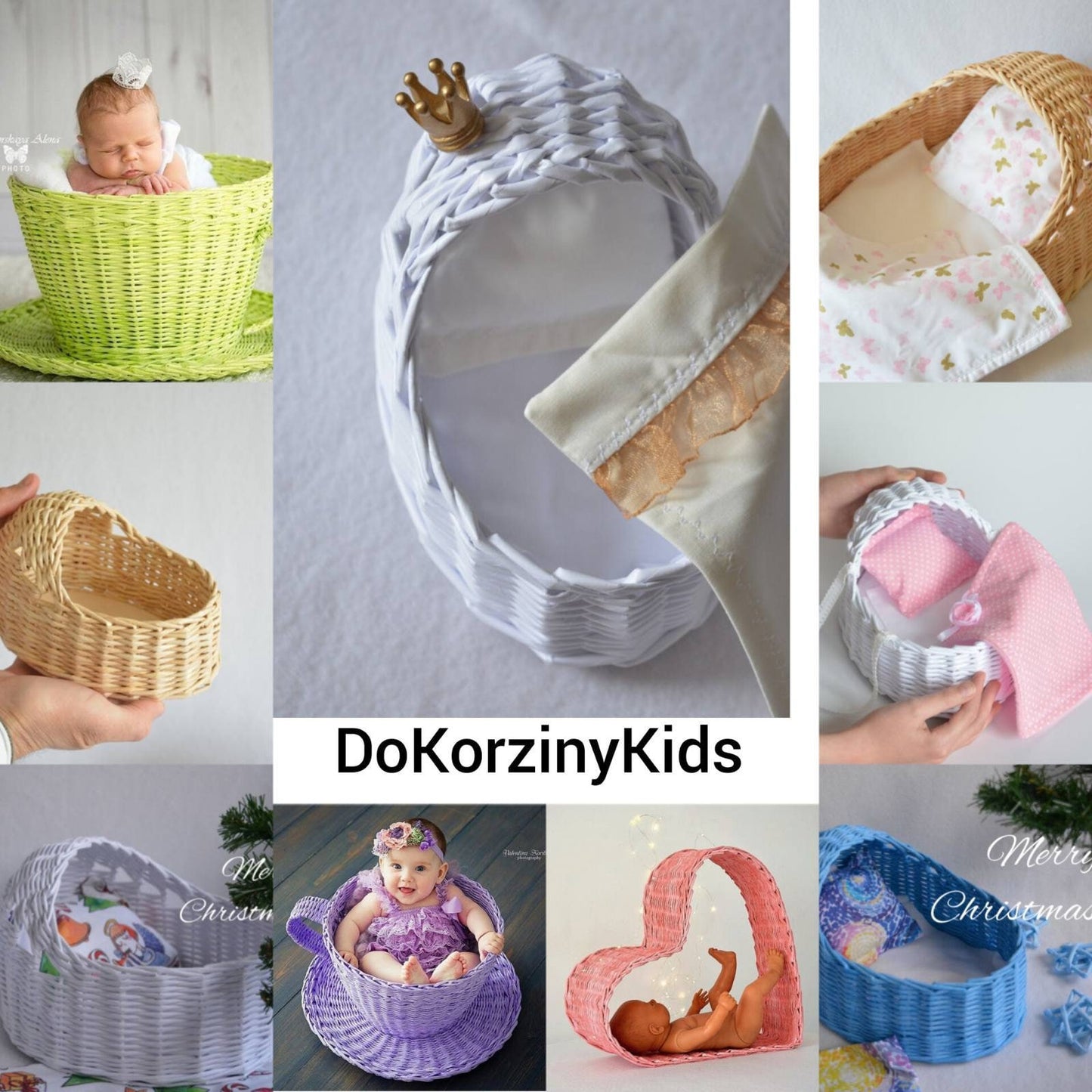 1:12 Cradle for 1-2 inch Mini  Baby Doll, Doll Bed for mini Silicone baby doll, Doll Crib+Bedding for Miniature Reborn Baby